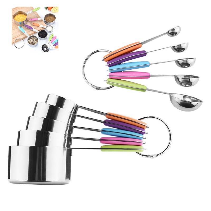 10Pcs Measuring Cups and Spoons Set Baking Cups and Spoons