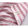 Red Linen Napkins Set of 4, Red Striped Napkins, Flax