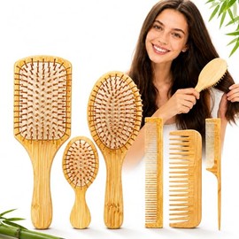6 Piezas Cepillo para Cabello, Antiestático，Peine para Cabello Antiobstrucción, se Puede Utilizar para Cabello Rizado, Cabello Seco Y Cabello Liso, Adecuado para Todo Tipo de Cabello, Unisex