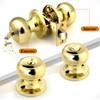 Probrico Gold Interior Door Lock with Round Ball, Polished Brass