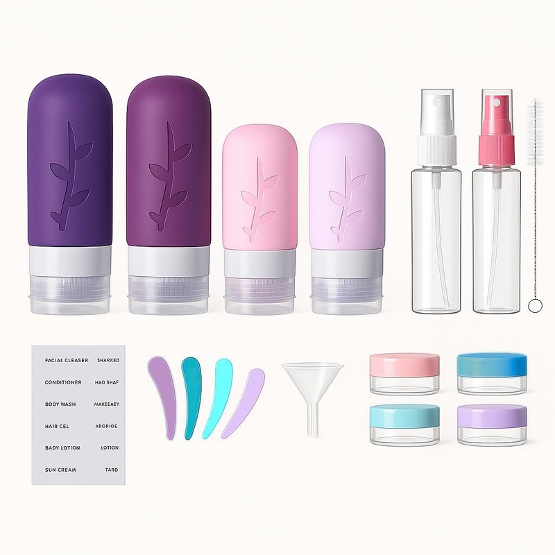 Tocelffe TSA Approved Travel Containers for Toiletries - Leak Proof