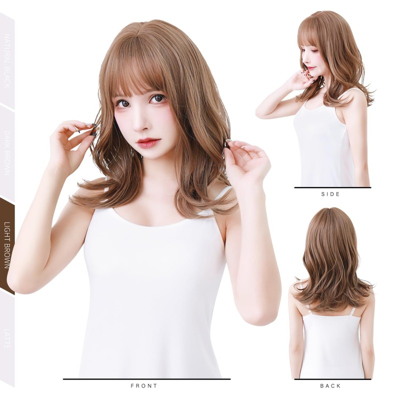 TefuRe Tefu-008-Lb Wig, Semi-Long, Medium, Full Wig, Women's, Small Face,