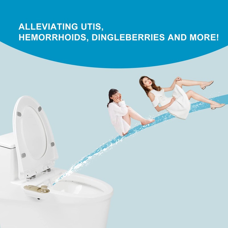 Bidet, Bidet Attachment for Toilet,GLIGAM Non-Electric Fresh Water Bidet Sprayer