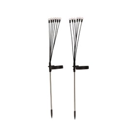 Ideaworks Solar Swaying Firefly Stakes Set of 2 Multi Colored