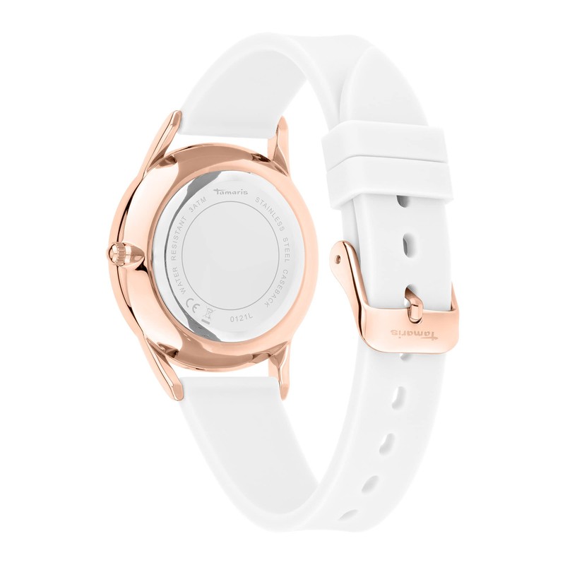 Tamaris Women's Analogue, White, Modern