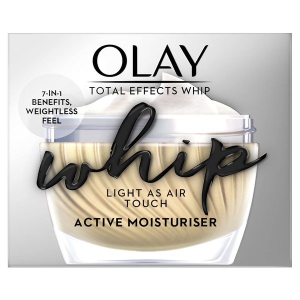 Olay Total Effects Whip Light as Air Moisturiser 7 Benefits in 1 with Niacinamide, Vitamin C and E, 50 ml