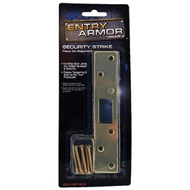 Pro-Lok Strike Plate - Security 6" w/ 6 Screws (Brass Finish)