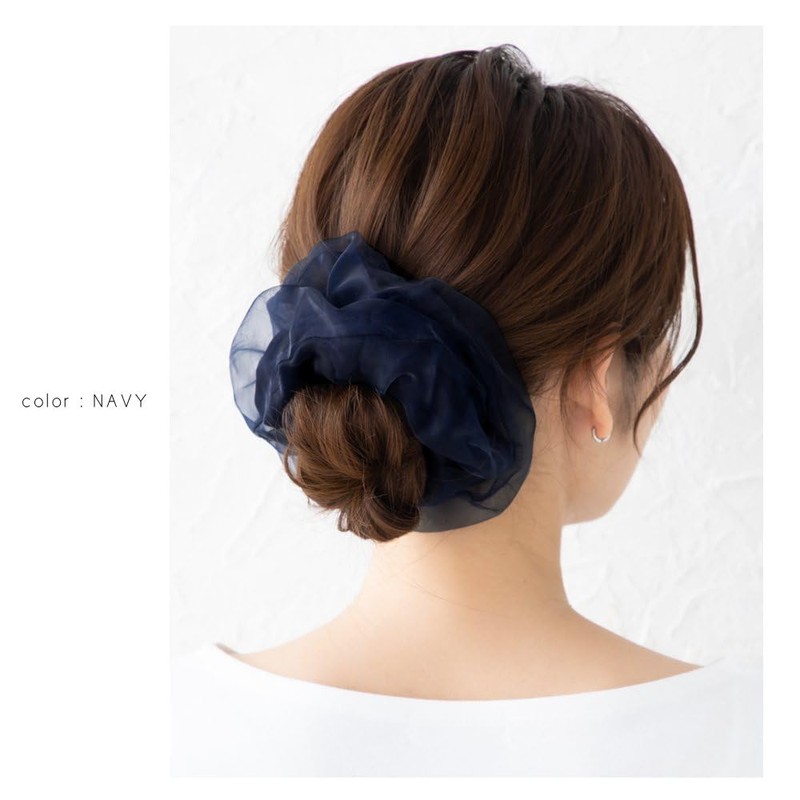 Cream Dot Hair Accessories, Women's Popular, Scrunchie, Volume, Organza Material,