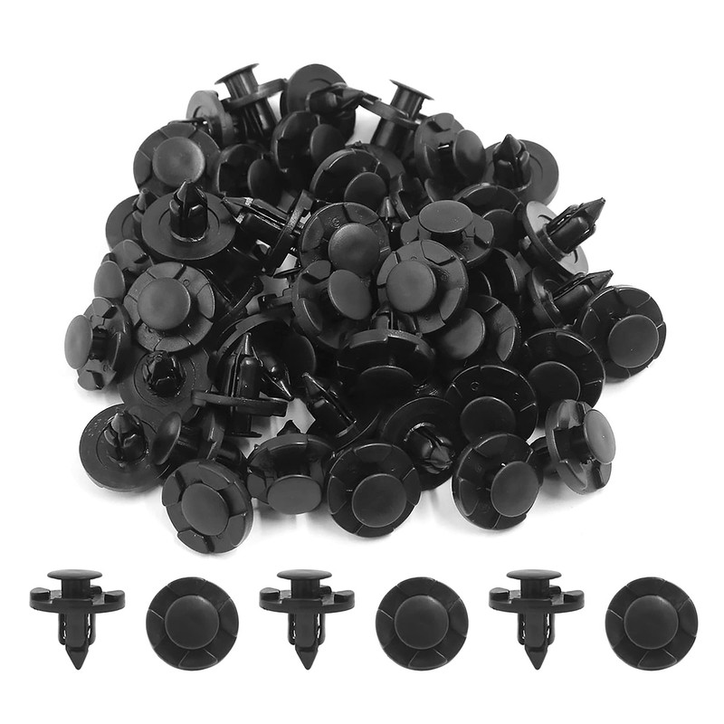 sourcingmap 50 Pcs 8mm Plastic Push Type Rivet Retainer Fastener