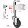 Homhoo Spring Loaded Gate Casters 3” Heavy Duty Gate Caster
