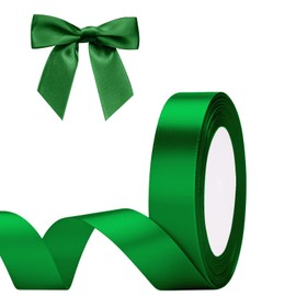 G2PLUS G2PLUS Green Stain Ribbons, 20mm Green Ribbons for Gift Wrapping, 22M Gift Wrap Ribbon, Decorative Gift Wrapping Ribbon for St Patrick's Day, Crafting, Wedding Party Decoration