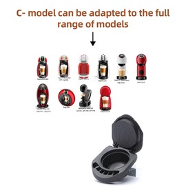 Reusable Coffee Pods Adapter Converter Holder for Espresso Refillable Coffee Capsule Adapter with Spoon and Cleaning Brush Compatible with Dolce Gusto Coffee Machine