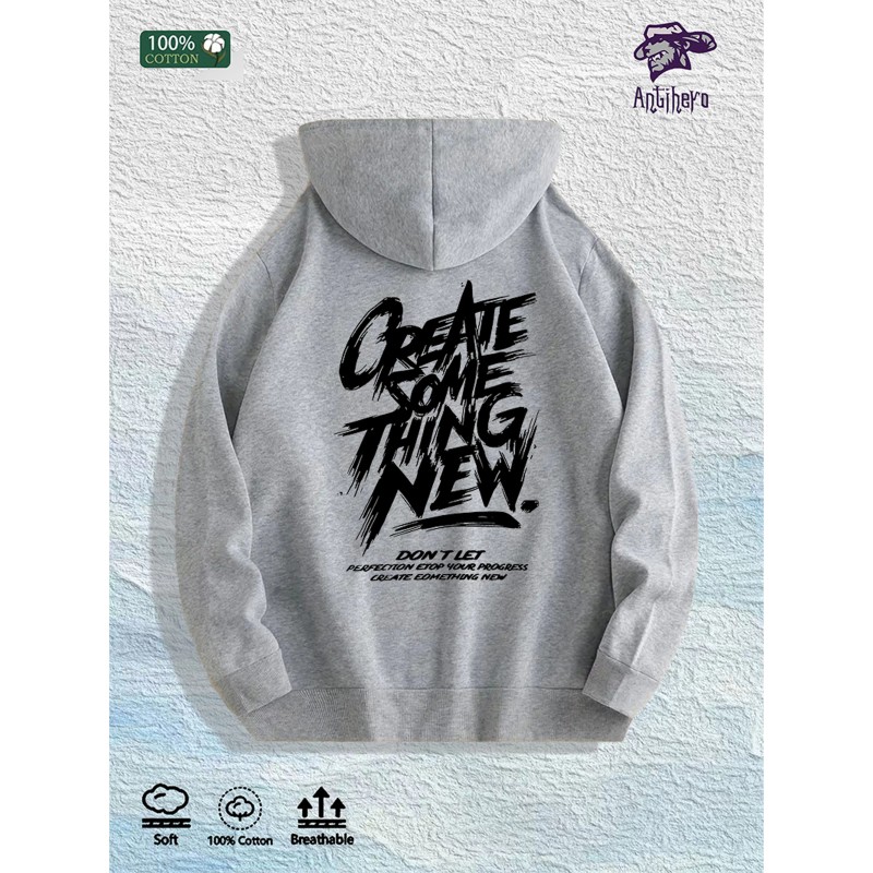 CREATE SOMETHING NEW Motivational Hoodie 100% Cotton US Warehouse 7