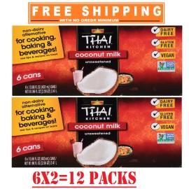 Thai Kitchen Unsweetened Coconut Milk 13.66 fl. oz. cans, 12 pk.