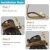 Leather Glove Holder Strap with Pure brass Clip Motorcycle Riding