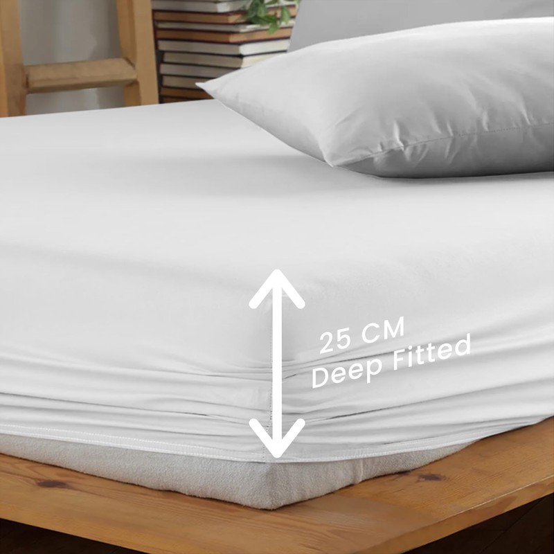 NAFAY LIVING Fitted sheet-Plain Dyed Ultra Soft Microfiber Bedding Sheet