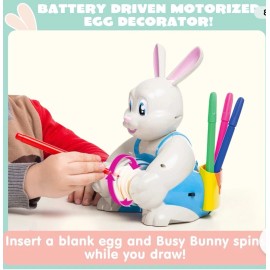 klever kits Motorized Easter Egg Decorator Kit,Rabbit Gift Easter Egg Spinner Whirler Decora