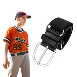 Abeillo Youth Baseball Belt for Boys, Adjustable Softball/Fastpitch Belt Boys Girls Sports Belts Uniform Belts Youth Sizes (Black)