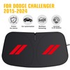 Windshield Sun Shade for Dodge Challenger 2015-2024, 300T Silver Sun