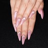 KKUUOO Stiletto Press on Nails Medium Fake Nails Light Pink
