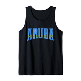 Aruba Sports Style Pride Retro Aruban Flag Tank Top
