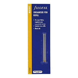 Filofax Classic/Fashion/Cont/Barley Pen Refill Black, 2 Refills (R060509)