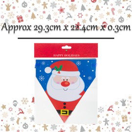 VFM e-Store - Christmas Bunting Santa, Snowman,Gingerbread, Bear, Penguin X 1 Stocking Filler Xmas Present Celebration Festive Winter Ornaments - 29.3cm