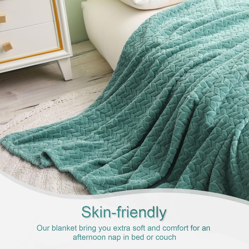 Exclusivo Mezcla Large Flannel Fleece Throw Blanket, 127x178 CM Sofa