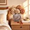 Ceramic Rustic Vase for Home Decor 6 Inch Round Pottery