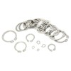 225Pcs External Retaining Rings Snap Rings Assortment Kit, 304 Stainless