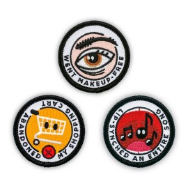 Winks For Days Adult Merit Badge Embroidered Iron-On Patches (You Go Girl - Set 1)