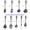 304 Stainless Steel Kitchen Utensil Set - 9pcs Cooking Utensils,