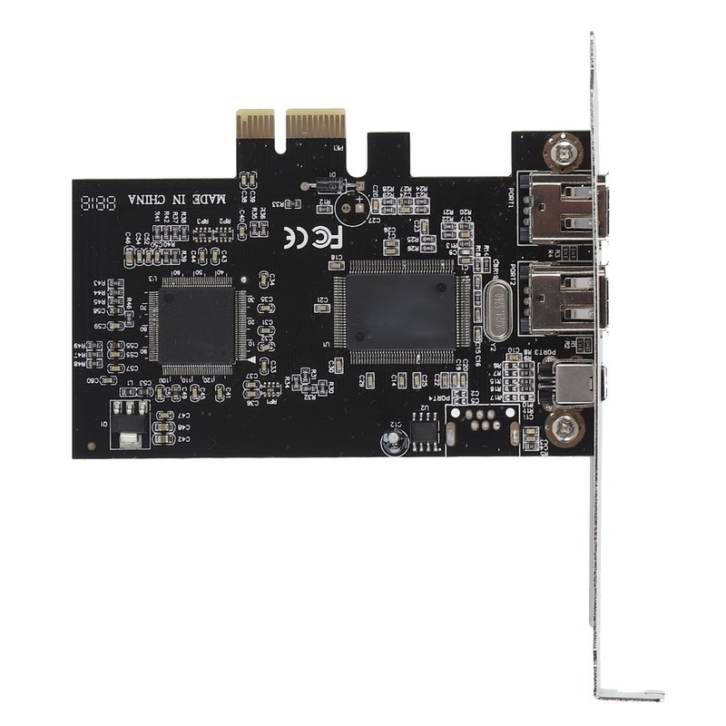 PCIE 1X to 3 Port 1394A Firewire Riser Card Dual