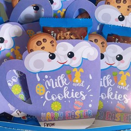 Cookies and Milk Gift Tags, Funny Cookies and Milk Kids Party Favors Decorations, Valęntines Day, Birthday, Easter, Graduation, Baby Shower, Chrįstmas Treats Decor, Cute Classroom