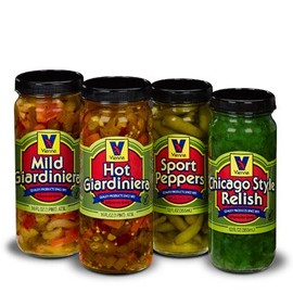 Vienna® Condiment Variety 4-Pack (1 Jar Hot Giardiniera, 1 Jar Mild Giardiniera, 1 Jar Sport Peppers, 1 Jar Bright Green Relish)