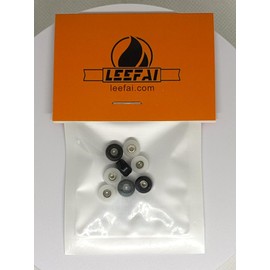 LEEFAI Pro Fingerboard Wheels 2sets - Mini Finger Skateboard CNC POM Street Bearing Wheels -New Street Shape Design Wheels (Balck+White)