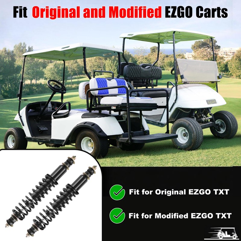 2 Packs Front and Rear Golf Cart Shock Absorbers Replacement