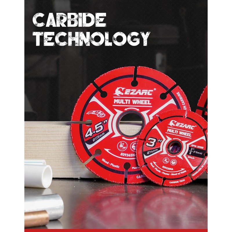 EZARC 4 1/2 Cut Off Wheels, Carbide Cutting Disc, Angle