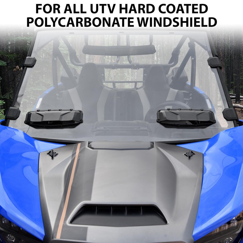 SAUTVS 2PCS UTV Windshield Vents Self Install Kit Windscreen Ventilation