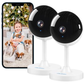 owltron Surveillance Camera, Baby Monitor with Camera, 2.4 GHz Indoor Surveillance, Dog Camera with Motion Detection, Night Vision, 2-Way Audio, WLAN Camera for Dogs/Pet Camera, Alexa Compatible