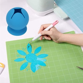 Pssopp Recolector de Chatarra de Vinilo Herramientas de Escarda Artesanales Soporte de Chatarra Herramientas de Scrabooking de Vinilo de Silicona con Ventosas para Soldadores Artesanos (Azul)