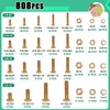 Twidec/808pcs Grade 8.8 Hex Head Nuts and Bolts Assortment Kit,SAE