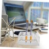 jojofuny Acrylic Pen Holder Stand Slot Display Rack for Makeup
