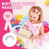 Xdealcozyxc 3 Pcs Birthday Girl Headband Set, Happy Birthday Headband