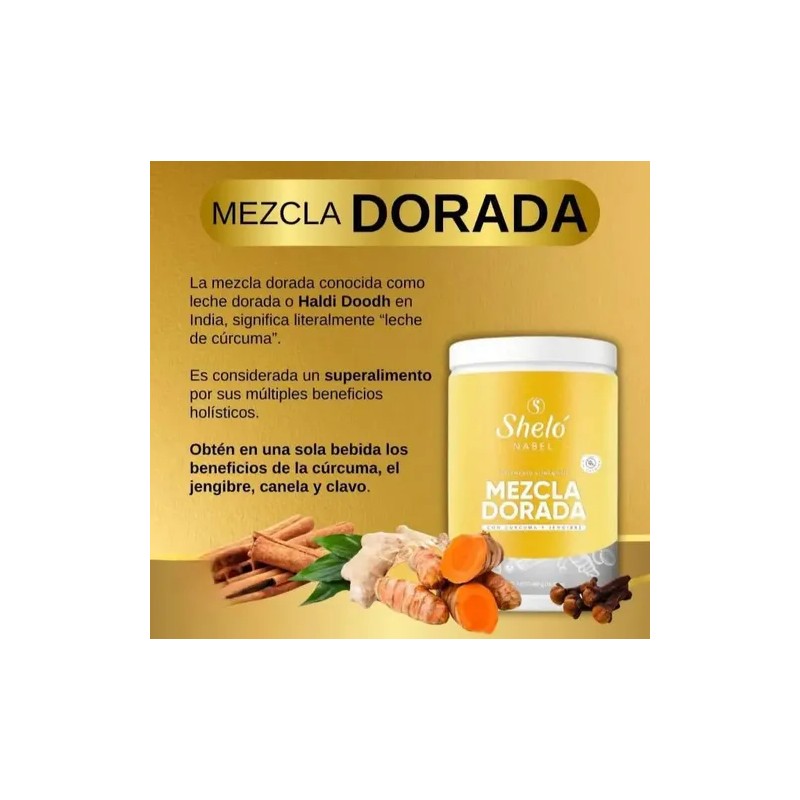 5 Jugo Mezcla Dorada En Polvo Shelo Nabel 480gr Con