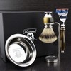 Premium 4 Piece Men's Shaving Set - Horn Replica Set