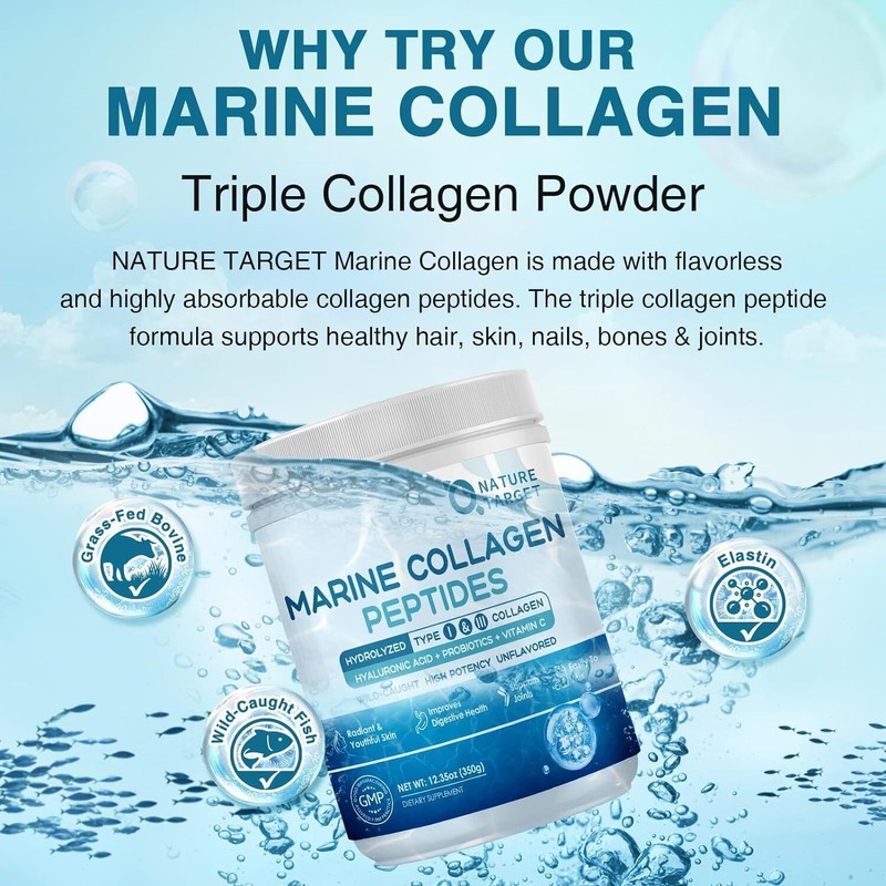 Zen Principle NATURE TARGET Marine Collagen Peptides Powder , 35