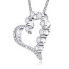 Jewlpire Love Series Sterling Silver Necklace Natural Diamond Necklace Pendant