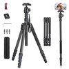 Camera Tripod, Manbily 74" Aluminum Travel Tripod Monopod Stand for