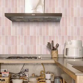 AdoDecor Peel and Stick Tile，New Upgrade Thicker Design Self Adhesive 12" x 12" Large Premium Peel and Stick Backsplash for Kitchen (Cinnamon)